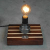 Ash Wood & Roasted Oak Steel Union Lamp - Todd Alan Woodcraft