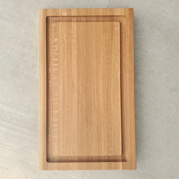 Large White Oak Cutting Board with Juice Groove - Todd Alan Woodcraft