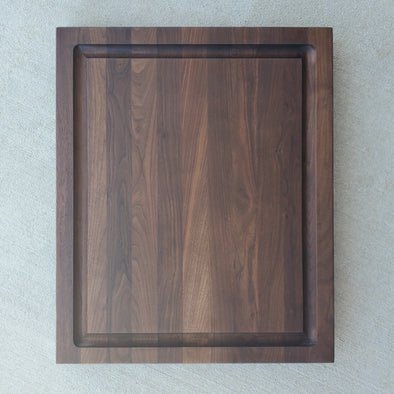 Large Walnut Edge Grain Cutting Board with Juice Groove