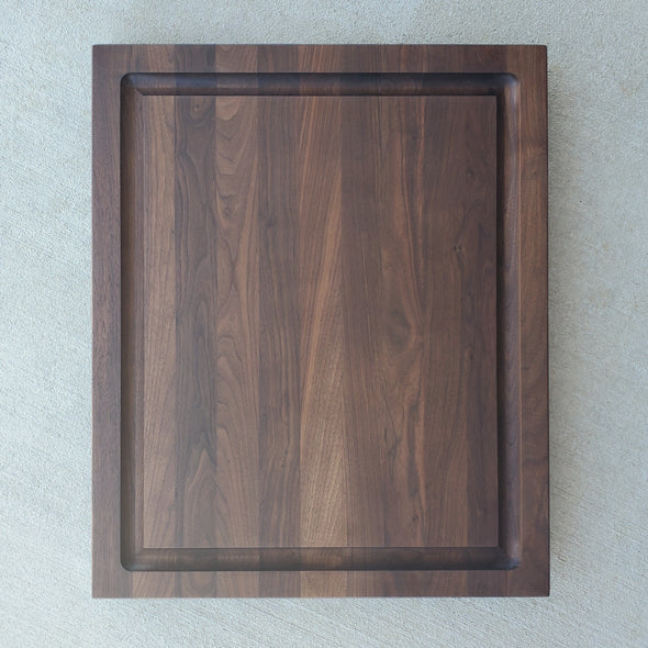 Large Walnut Edge Grain Cutting Board with Juice Groove