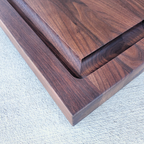 Large Walnut Edge Grain Cutting Board with Juice Groove