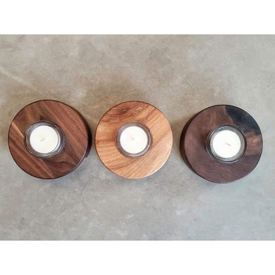 "Puck" Style Tealight Candle Holders - Todd Alan Woodcraft
