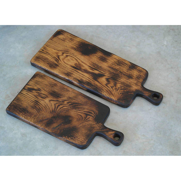 French Oak Blackened Boards with Handle - Todd Alan Woodcraft