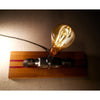 Steel and Copper Lamp w/ French Oak & Purple Heart Base - Todd Alan Woodcraft