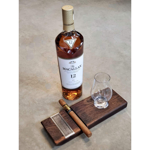 Roasted Oak Cigar & Whiskey Board - Todd Alan Woodcraft