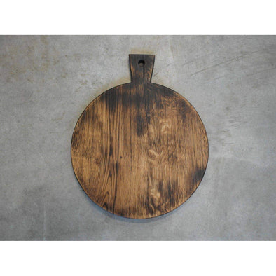 Round Blackened French Oak Serving Board - Todd Alan Woodcraft