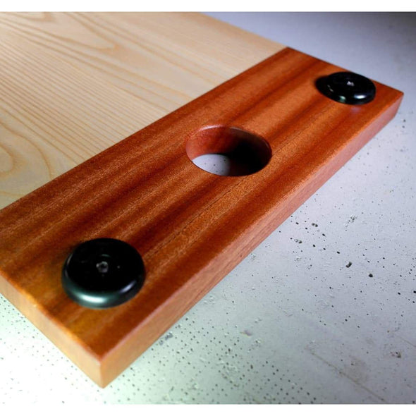 Sapele and Ash Serving Board w/ Round Handholds. - Todd Alan Woodcraft