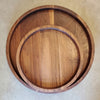 Round Carved Walnut Platters - Todd Alan Woodcraft